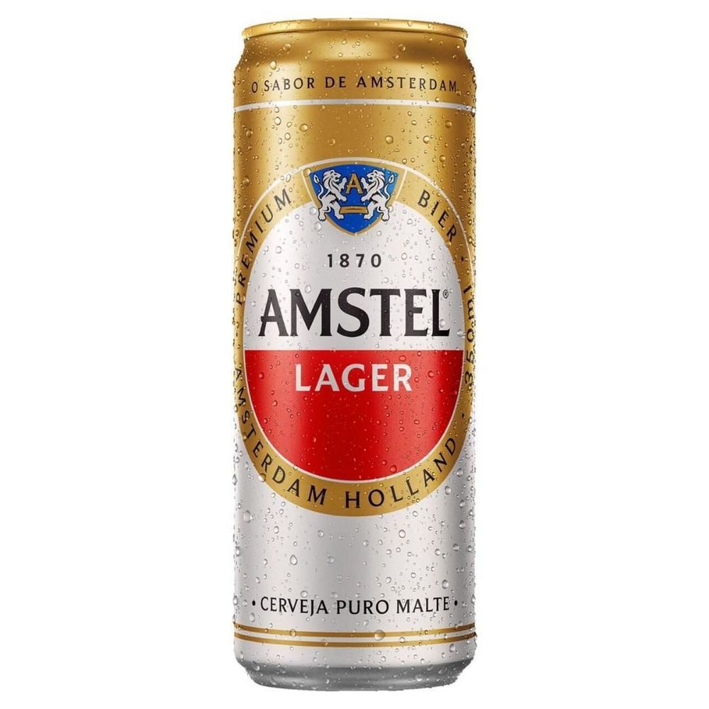 Cerveja Amstel Premium Puro Malte Lager 350ml Lata